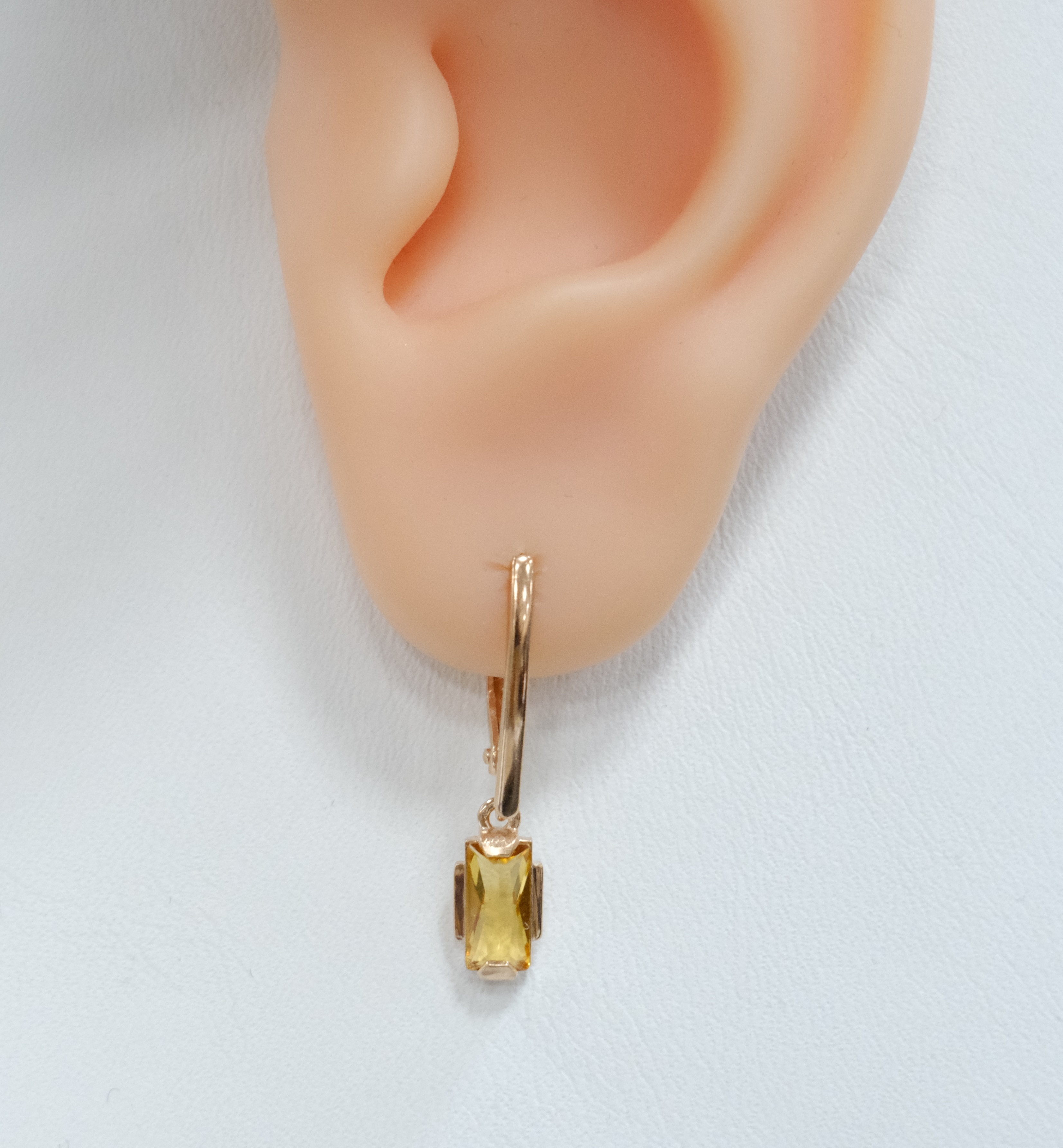 Серебряные серьги с цитринами